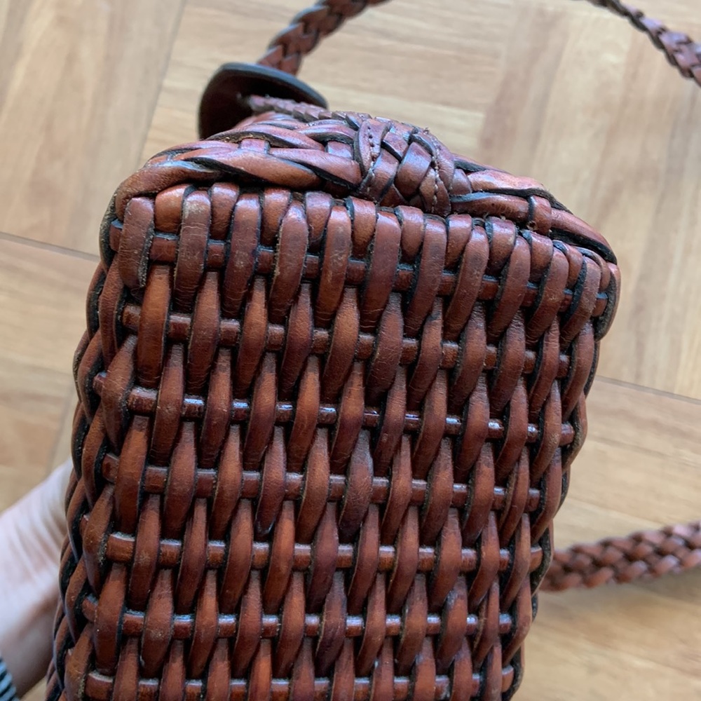 vtg Beautiful Woven leather CEN bag - Picture 6 of 12